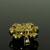 Teddy Bear Pendant in Gold with Diamonds