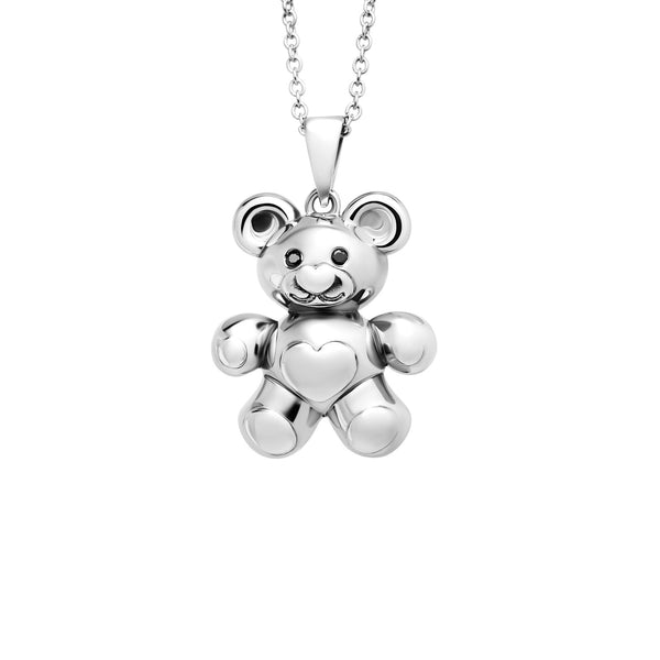 Teddy Bear Pendant in Gold with Diamonds