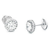 Two Sides Round Earrings in Gold with Diamonds