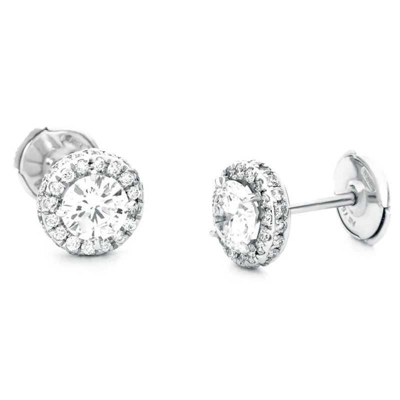 Two Sides Round Earrings in Gold with Diamonds