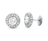 Two Sides Round Earrings in Gold with Diamonds