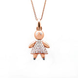 New Mom | Doll Necklace in Gold with Diamonds
