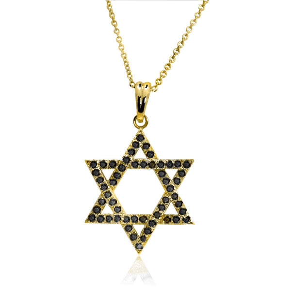 שרשרת צלב מזהב עם יהלומים 