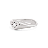 Pinkie Heart Ring in Gold with Diamonds