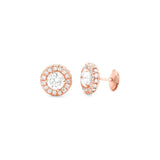 Two Sides Round Earrings in Gold with Diamonds