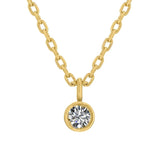 Chain Choker Necklace in Gold with Diamonds