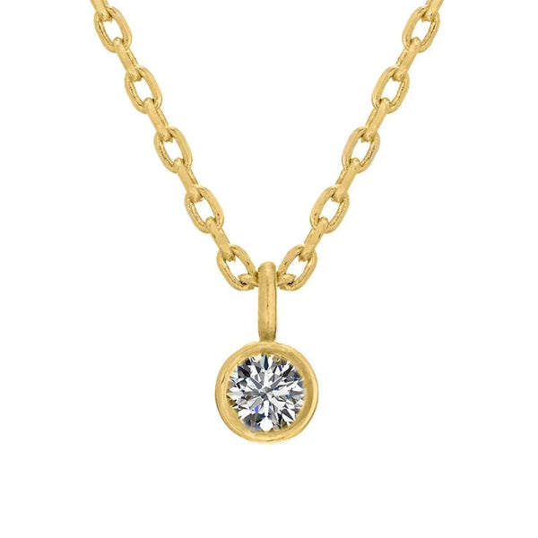 Chain Choker Necklace in Gold with Diamonds
