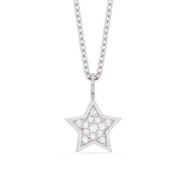 Round Star Shape Necklace in Gold with Diamonds