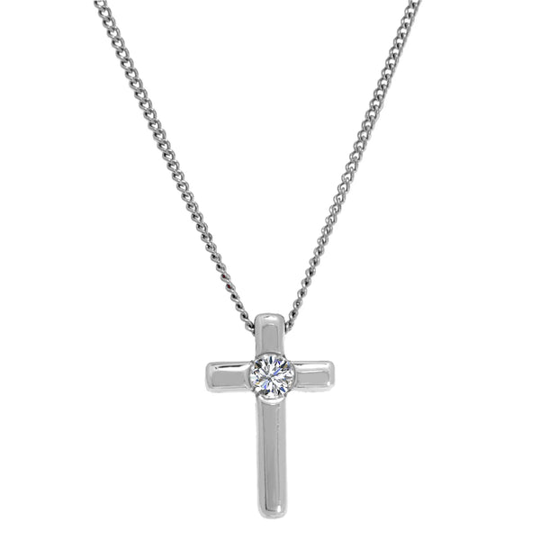 Cross Necklace in Gold with Diamonds