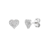 Heart Shape Earrings in Gold with Diamonds