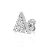 Triangle Shaped Earrings in Gold with Diamonds