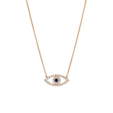 Eye Shape Necklace in Gold with Diamonds