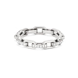 Chain Ring in Gold with Diamonds