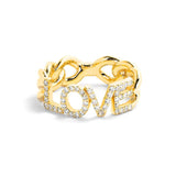 Love Ring in gold with 0.45 Natural diamonds