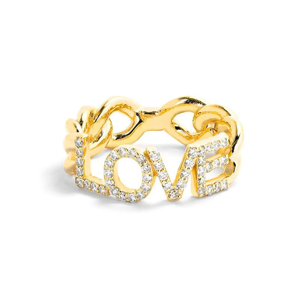 Love Ring in gold with 0.45 Natural diamonds