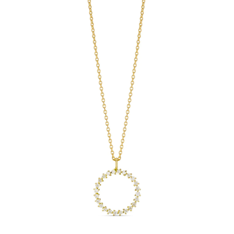 Circle of Life Necklace in Gold with Diamonds