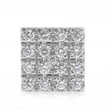 Square Shape Earrings in Gold with Diamonds