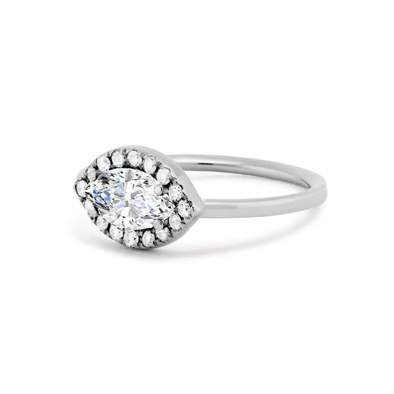Marquise Shape Ring in Gold with Diamonds
