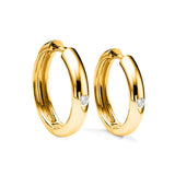 Hoop Shape Earrings in Gold with Diamonds
