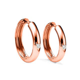 Hoop Shape Earrings in Gold with Diamonds