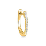 Crown Shaped Halo Style Earrings in Gold with Diamonds