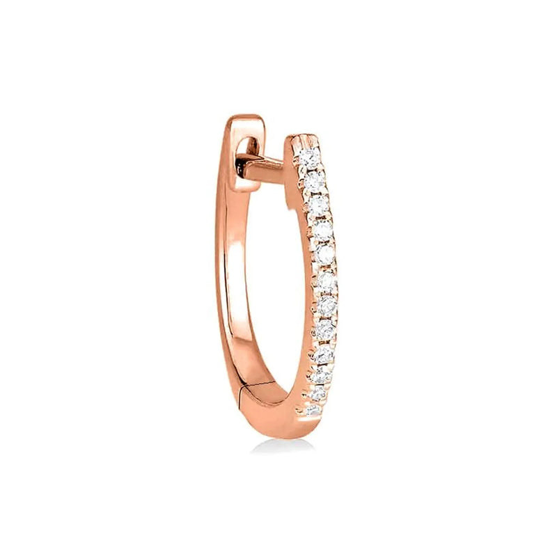 Crown Shaped Halo Style Earrings in Gold with Diamonds
