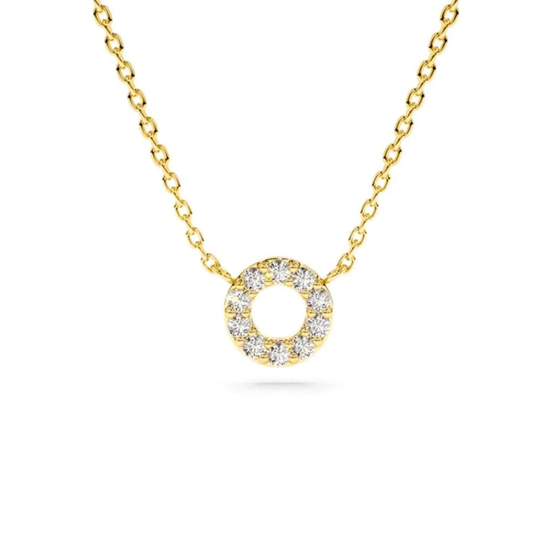 Circle of Life Necklace in Gold with Diamonds