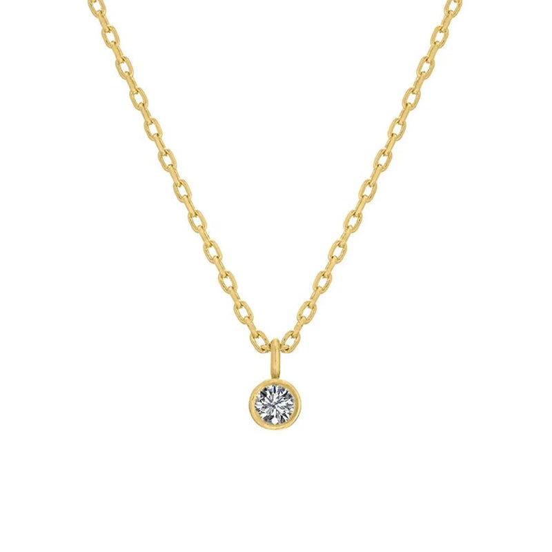 Chain Choker Necklace in Gold with Diamonds