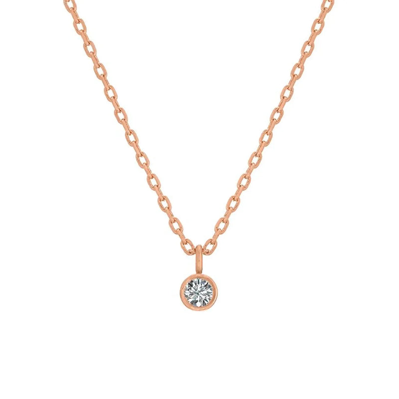 Chain Choker Necklace in Gold with Diamonds