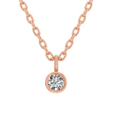 Chain Choker Necklace in Gold with Diamonds