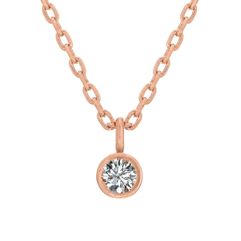 Chain Choker Necklace in Gold with Diamonds