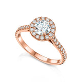 Round Shape Ring in Gold with Diamonds