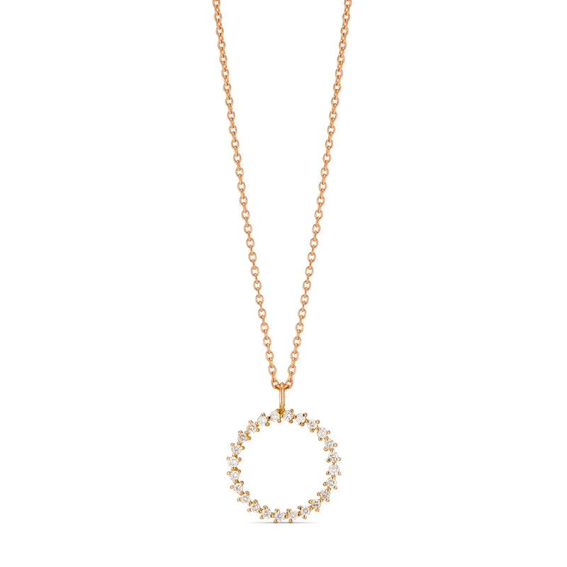 Circle of Life Necklace in Gold with Diamonds