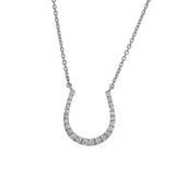 Horseshoe Shape Necklace in Gold with Diamonds