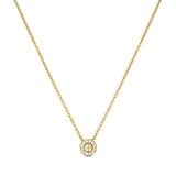 Round Shape Necklace in Gold with Diamonds