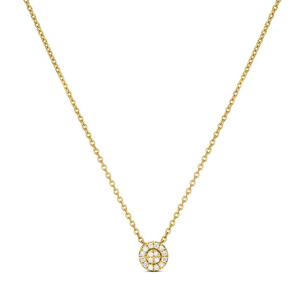 Round Shape Necklace in Gold with Diamonds