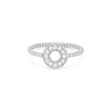 Circle Ring in Gold with Diamonds