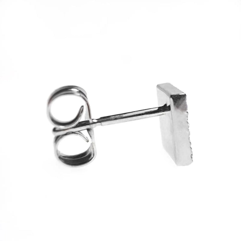 Square Shape Earrings in Gold with Diamonds