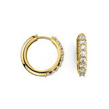 Hoop Earrings in Gold with Diamonds