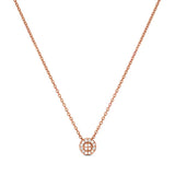 Round Shape Necklace in Gold with Diamonds