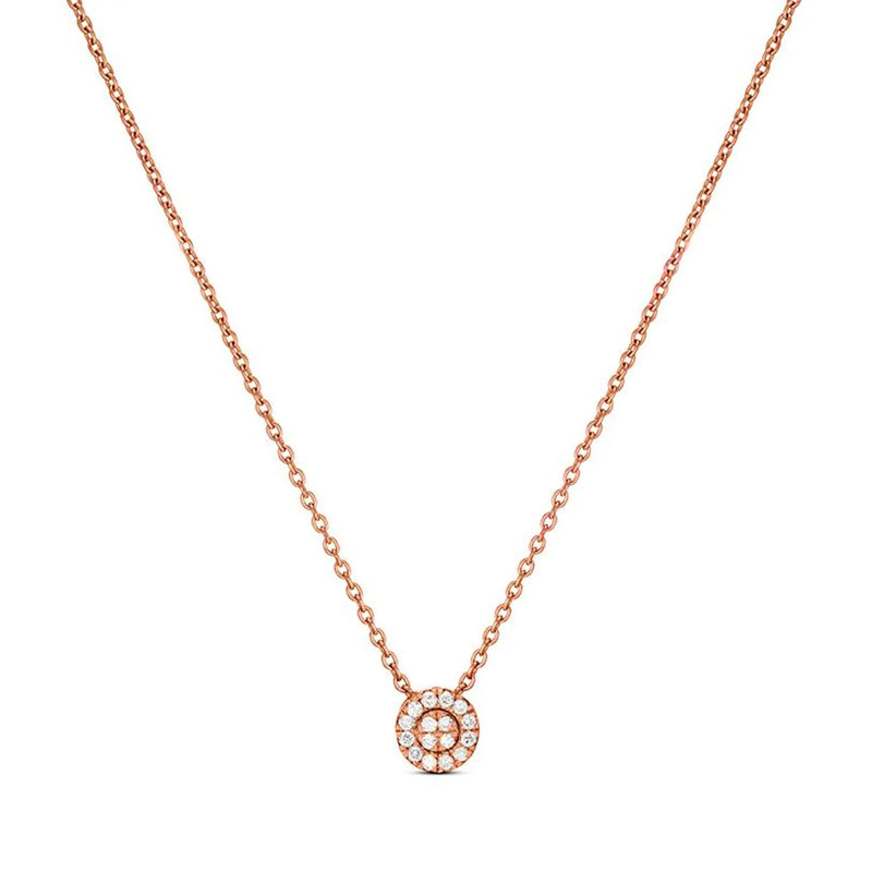 Round Shape Necklace in Gold with Diamonds