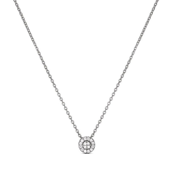 Round Shape Necklace in Gold with Diamonds