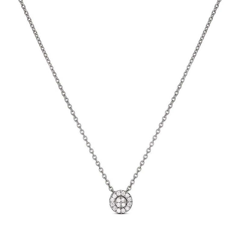 Round Shape Necklace in Gold with Diamonds