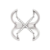 Cross Ring in gold with diamonds