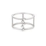 Baguette Ring in gold with diamonds
