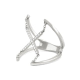 Cross Ring in gold with diamonds