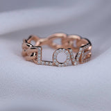 Love Ring in gold with 0.45 Natural diamonds