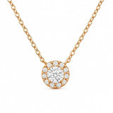 Halo Necklace in Gold with Diamonds