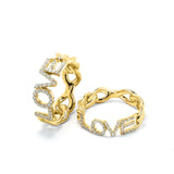 Love Ring in gold with 0.45 Natural diamonds