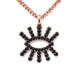 Evil Eye Shape Necklace in Gold with Diamonds